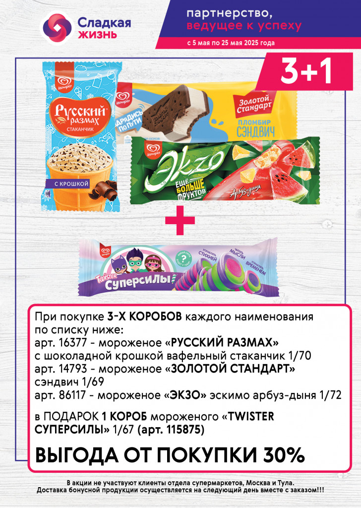 Мороженое акция