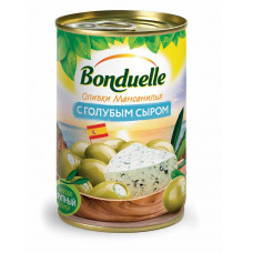Оливки Bonduelle Мансанилья фаршированные голубым сыром 314 мл ж/б