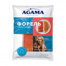 Форель Agama Филе-Кусок с Кожей Слабосоленая Зам 200г