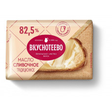 Масло сливочное Вкуснотеево Традиционное  82,5% 200г линкавер ГОСТ 32261-2013