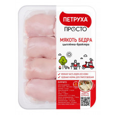 Мякоть Бедра Цыпленка-бройлера Бескостная Охлажденная 750 гр Лоток Петруха