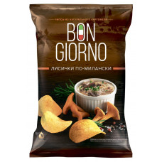 Чипсы Bon Giorno картофельные со вкусом лисички по-милански 90 гр