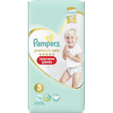 Подгузники-трусики Pampers Premium Care Pants Junior 12-17 кг Упаковка 52 шт