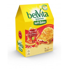 Печенье Belvita утреннее Софт Бэйкс с цельнозерновыми злаками с клубничной начинкой 250 гр Мон`дэлис