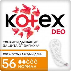 Прокладки Kotex ежедневные део нормал 56 шт Кимберли-Кларк