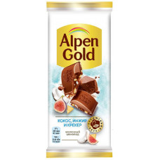 Шоколад Alpen Gold Молочный Инжир Кокос Крекер 80г
