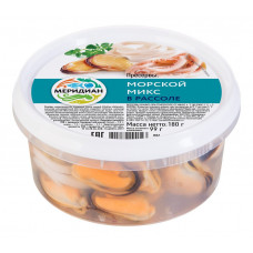 Пресервы Меридиан Морской Микс в Рассоле 180 гр пл/б