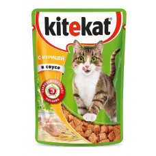 Корма для кошек Kitikat курица соус 85 гр Марс