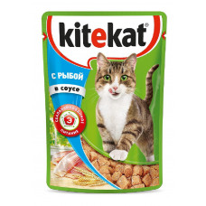 Корма для кошек Kitikat рыба соус 85 гр Марс