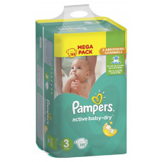 Подгузники PAMPERS Active Baby-Dry Midi 6-10 кг Мега Упаковка 152