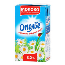 Молоко Ополье питьевое ультрапастеризованное 3,2% 950гр TBA