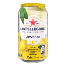 Напиток S.Pellegrino газированный лимон 0,33л а/б Нестле