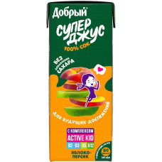 Сок Добрый для Детей Яблоко-персик 200мл Мултон