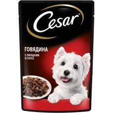Корм для Собак Цезарь Говядина с Овощами 85 гр Марс