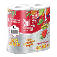 Полотенца бумажные SunDay 2 слоя 2 шт