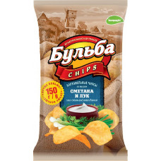 Чипсы Бульба Chips со Вкусом Сметаны И Лука 150г