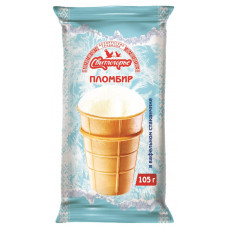 Мороженое Пломбир в Вафельном Стаканчике 15% 105 гр Дмитровский Молочный Завод