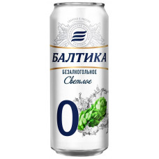 Пиво Балтика №0  светлое безалкогольное 0,45л ж/б