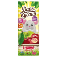 Сок Дары Кубани Яблочно-вишневый Осветленный для Детей 200 мл Тетрапак