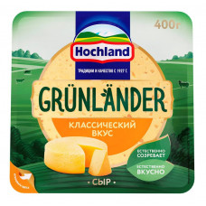 Сыр полудтвердый Grünländer  кусок 400 гр