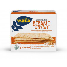 Хлебцы Wasa Тонкие Пшеничные Цельнозерновые с Кунжутом И Морской Солью 190 гр Барилла