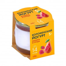 Йогурт Коломенский Малина Груша 5% 170г Йогурт Коломенский Малина Груша 5% 170г