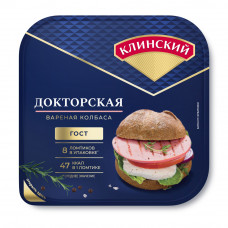 Колбаса Вареная Клинский Докторская Нарезка 190г Колбаса Вареная Клинский Докторская Нарезка 190г