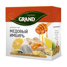Чай Grand Медово-имбирный Зеленый Байховый Ароматизированный 20пир