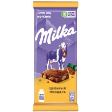 Шоколад Молочный Milka с Цельным Миндалем 85 гр