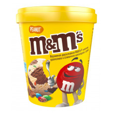Мороженое M&m's Двухслойное Молочное Арахисовое И Сливочное Шоколадное с Драже Ведерко 8*295 гр Марс