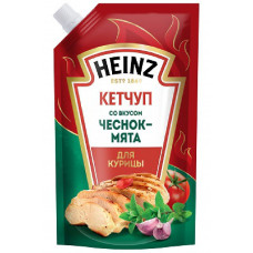 Кетчуп Heinz со вкусом чеснок-мята для курицы 320 гр дой-пак Крафтхайнц