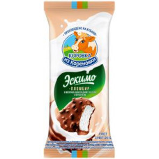 Мороженое Пломбир Ванильный в Молочно-шоколадной Глазури с Фундуком Эскимо 15% 70 гр флоупак