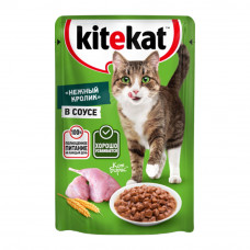 Корм Влажный для Кошек Kitekat Нежный Кролик в Соусе 85г