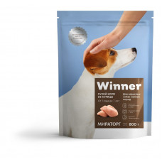 Корм Winner сухой полнорационный корм для взрослых собак мелких пород из курицы 0,8кг Мираторг