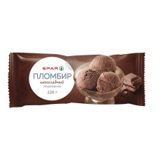 Мороженое пломбир шоколадный брикет Spar 220г
