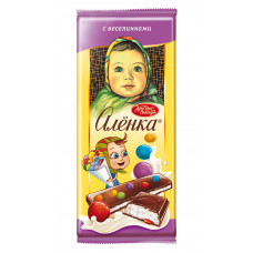 Шоколад Аленка с Молочной Начинкой с Веселинками 87Г