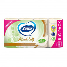 Бумага Туалетная Zewa Natural Soft 4 Слоя  8 Рул
