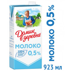 Молоко ультрапастеризованное Домик в деревне 950мл 0,5% TBA ВБД