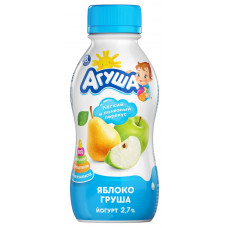 Йогурт Питьевой Агуша Яблоко груша 2.7% 180г ПЭТ