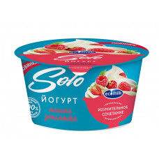 Йогурт Solo Малина Земляника 4,2% 130г