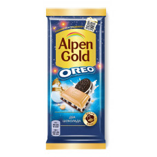 Шоколад Молочный Аlpen Gold с Белым Шоколадом и Кусочками Печенья Oreo 90гр