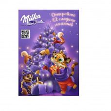 Календарь с Молочным Шоколадом  Milka в Виде Открытки 93,1гр