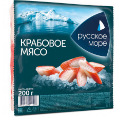 Мясо Крабовое Русское Море Имитация Замороженное 200гр