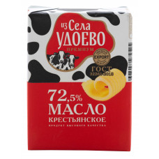 Масло Сливочное Крестьянское м.д.ж.72,5% Из Села Удоево180 гр
