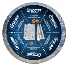 Сыр Мягкий с Голубой Благородной Плесенью Grassan 50% Вес