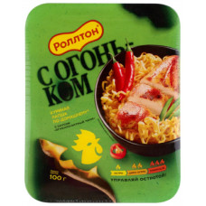 Лапша Роллтон Куриная По-домашнему с Соусом Огненно-острый Чили 100 г.