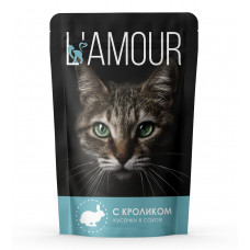 Корм для Кошек с Кроликом в Соусе Тм L’amour 75гр Пауч-пакет Атяшево