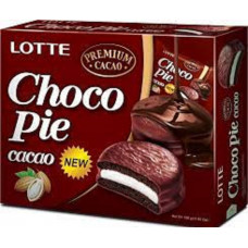 Печенье Прослоенное Глазированное Lotte Chocopie Cacao 336г