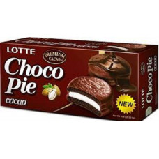 Печенье Прослоенное Глазированное Lotte Chocopie Cacao168г