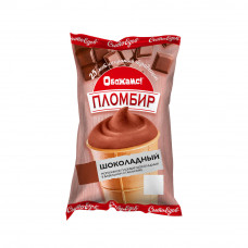 Мороженое Пломбир Шоколадный Вафельный Стакан 12% 70гр Обожамс Вилон